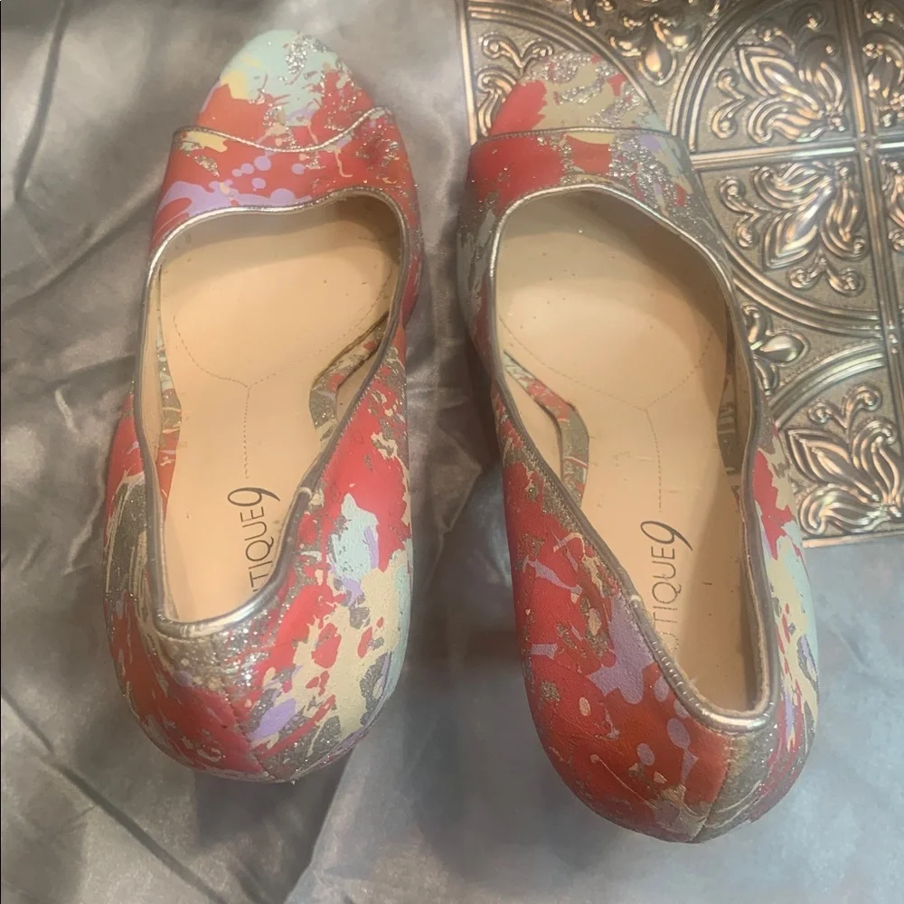 🌹VINTAGE Boutique 9 • Multicolor Peep-Toe SEXY HEELS